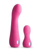 INYA Couplet Pink Dual Vibrator — 3-inch Bullet & 6-inch Curved