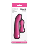 INYA Couplet Pink Dual Vibrator — 3-inch Bullet & 6-inch Curved