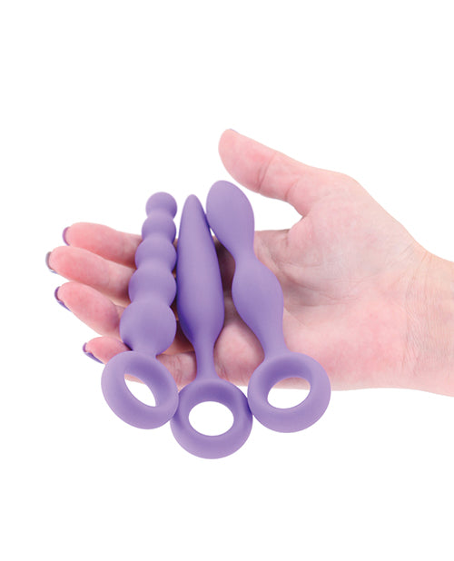 INYA Trio Kit — 3-Piece Slim Purple Anal Plug Set