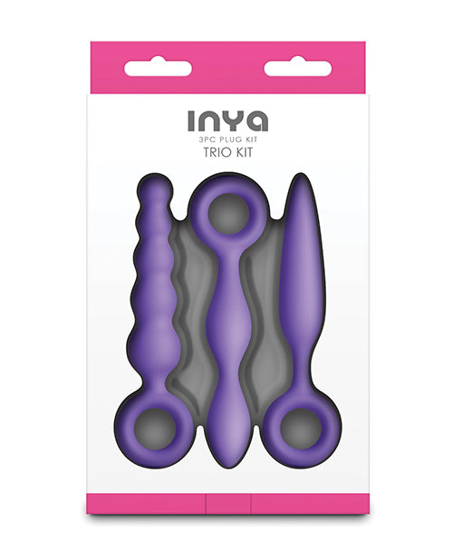 INYA Trio Kit — 3-Piece Slim Purple Anal Plug Set