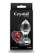 Crystal Desires Glass Heart Gem Butt Plug Medium - Red by Crystal