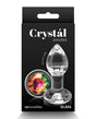 Crystal Desires Glass Round Gem Butt Plug Small - Rainbow by Crystal