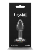Crystal Glass Gem Butt Plug — Small Rainbow
