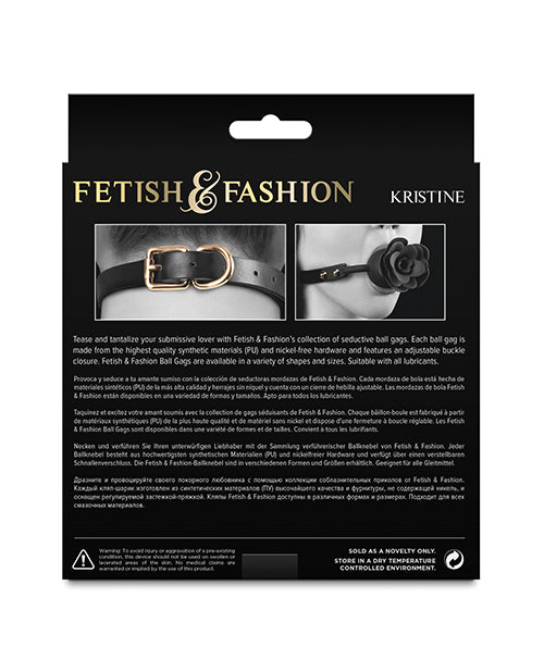 Fetish & Fashion Kristine Ball Gag - Black by Fetish & Fashion