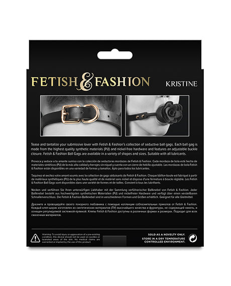 Fetish & Fashion Kristine Ball Gag - Black by Fetish & Fashion