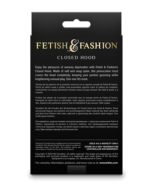 Fetish & Fashion Closed Hood — White, One Size
