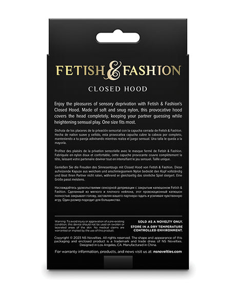 Fetish & Fashion Closed Hood — White, One Size