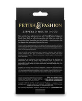 Fetish & Fashion Zippered Mouth Hood — Black