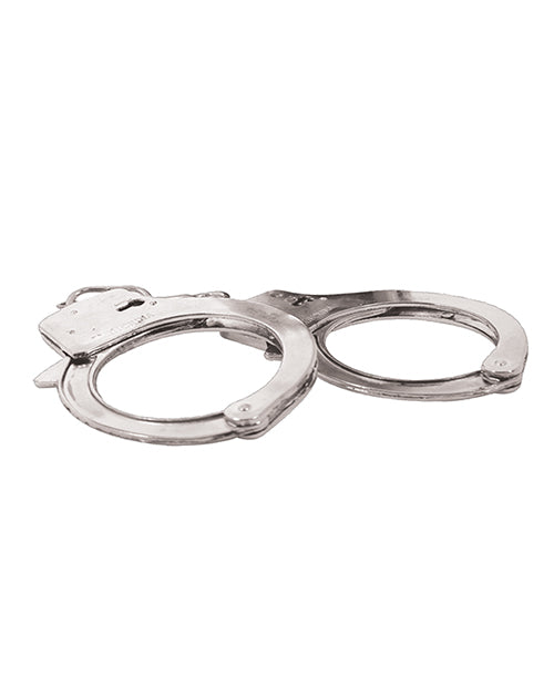 Dominant Submissive Metal Handcuffs with Quick Release and Blindfold