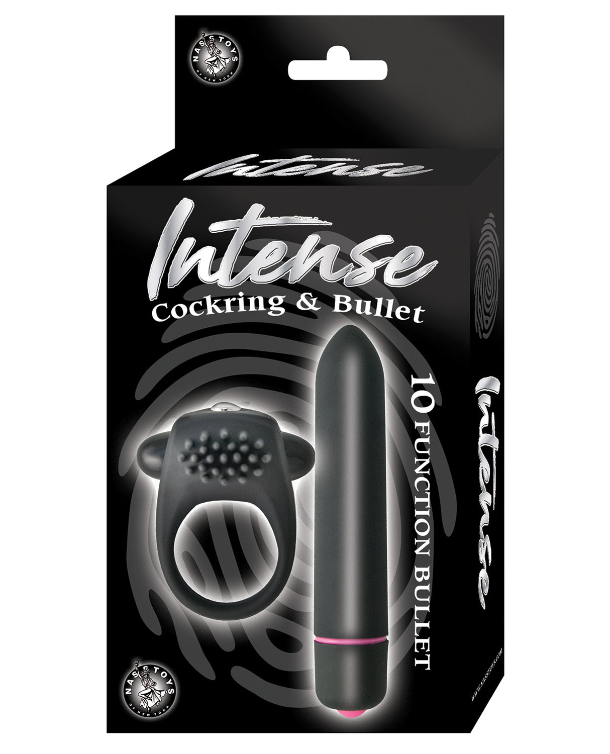 Intense Cockring & Bullet - Black by Intense