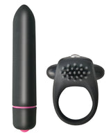 Intense Cockring & Bullet - Black by Intense