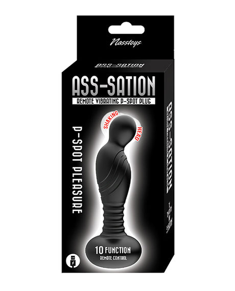 Ass-sation Remote Vibrating P Spot Plug - Black by Ass-sation
