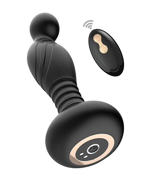 Ass-sation Remote Vibrating P Spot Plug - Black by Ass-sation