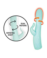 Goddess Heat-up & Rotating Vibrator - Aqua by Goddess