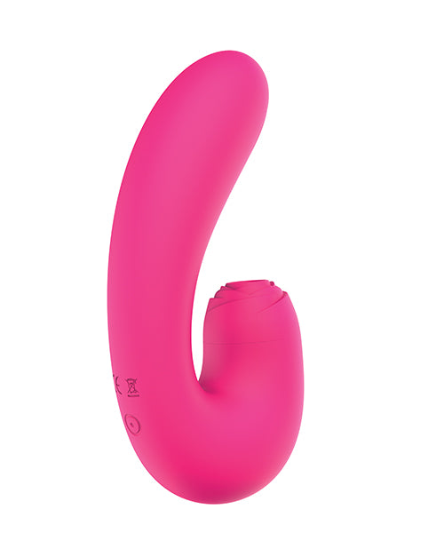 Blaze Suction Thumper Vibe — Dual-Motor Silicone Rabbit, Pink