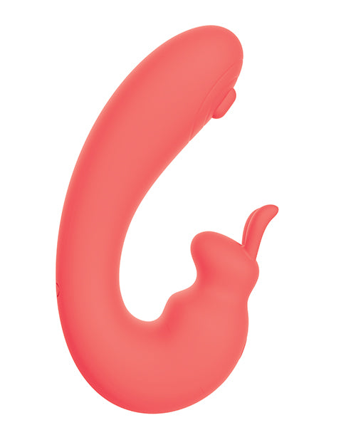 Blaze Bunny Thumper Vibe — Coral, USB Rechargeable Dual Stimulator