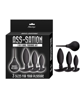 Ass-sation 3-in-1 Training Kit Douche Included - Black by Ass-sation