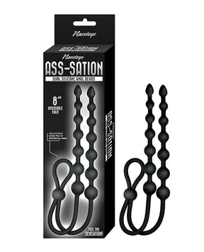 Ass-sation Dual-Ended Anal Beads - Black by Ass-sation