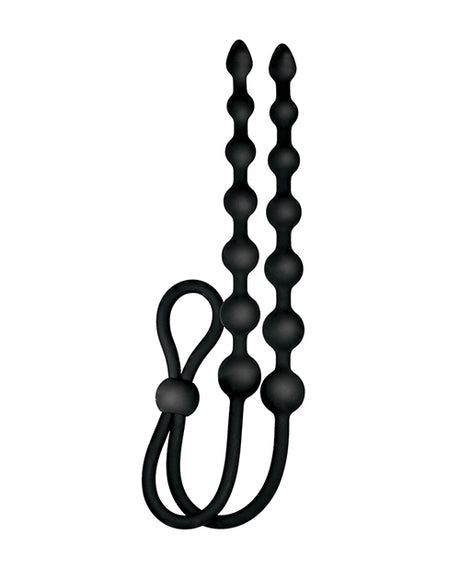 Ass-sation Dual-Ended Anal Beads - Black by Ass-sation