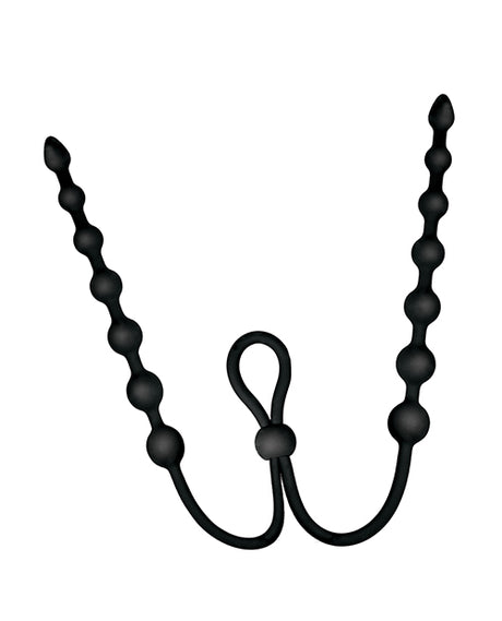 Ass-sation Dual-Ended Anal Beads - Black by Ass-sation