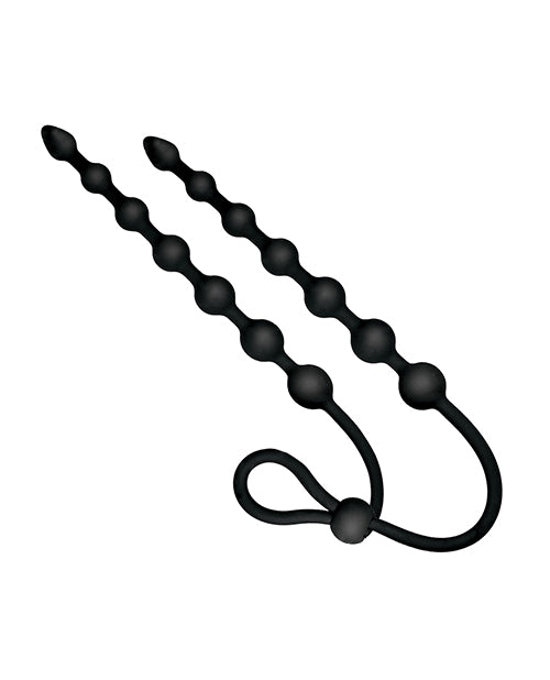 Ass-sation Dual-Ended Anal Beads - Black by Ass-sation