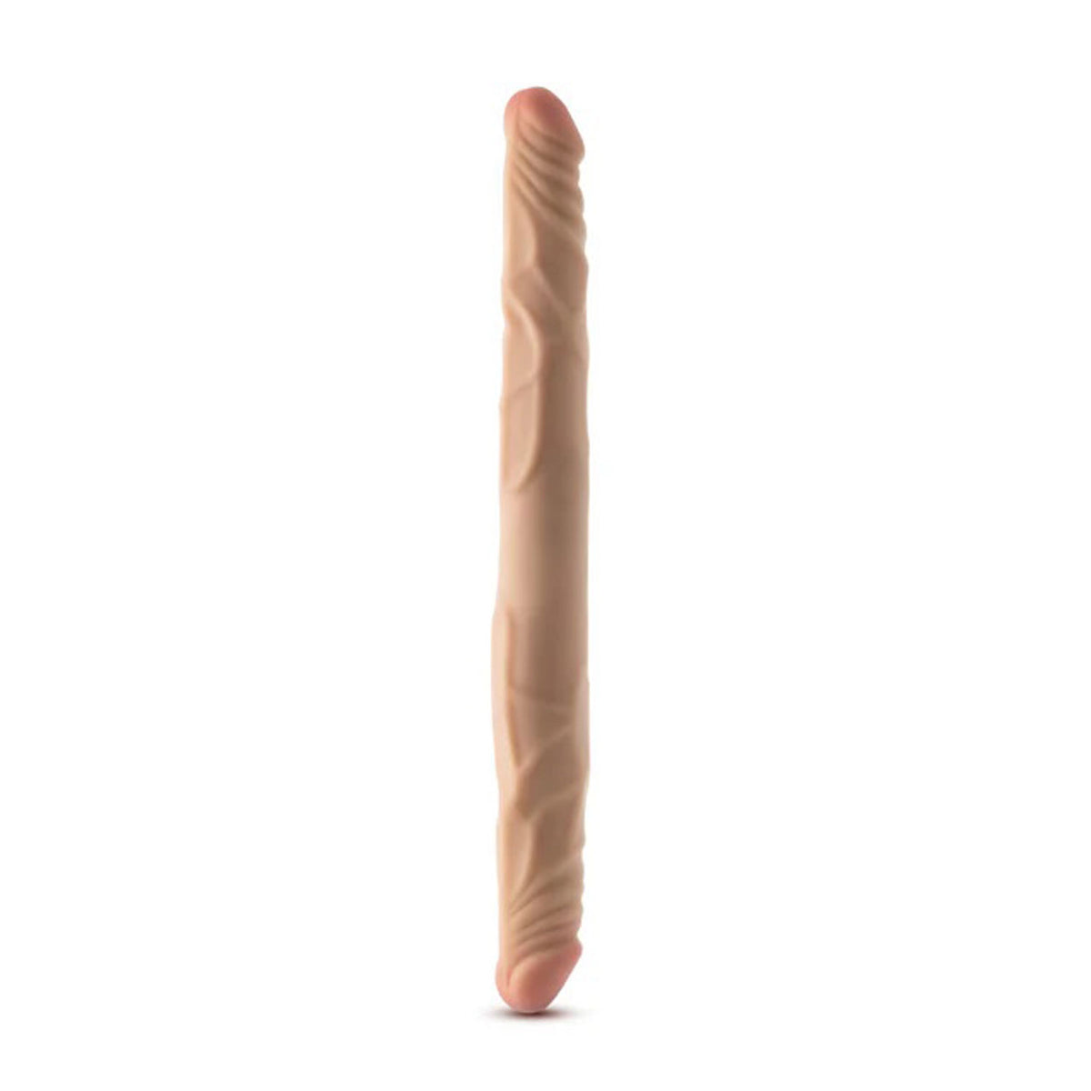 Blush Dr. Skin Plus 14-inch Posable Double Dong, Beige - BL-39753