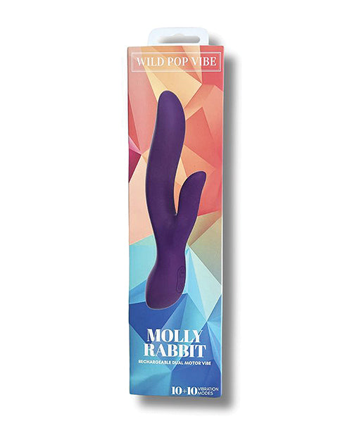 Wild Pop Vibe Molly Rabbit Dual-Motor Vibrator, Purple