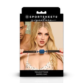 Sportsheets Signature Twilight Tease Barrel Gag — Blue - SS68124