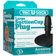Doc Johnson Vac-U-Lock Large Black Suction Cup Plug - DJ1010-10-BX