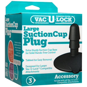 Doc Johnson Vac-U-Lock Large Black Suction Cup Plug - DJ1010-10-BX