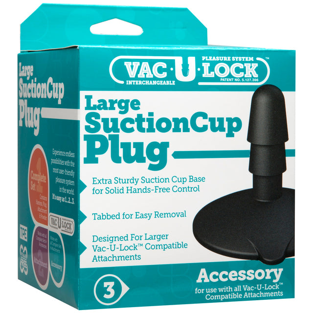 Doc Johnson Vac-U-Lock Large Black Suction Cup Plug - DJ1010-10-BX
