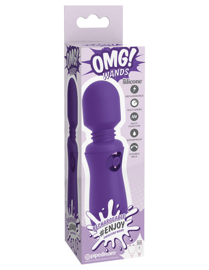Omg! Wands Enjoy Rechargeable Vibrating Wand - Purple by Pipedream