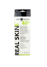 Real Skin 8" Dual Layer Dildo - Dark Brown
