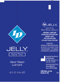 I.D. Lubricants I.D. Jelly Extra-Thick Water-Based Lubricant — 72 x 12ml Tubes - ID-KRT-J0D