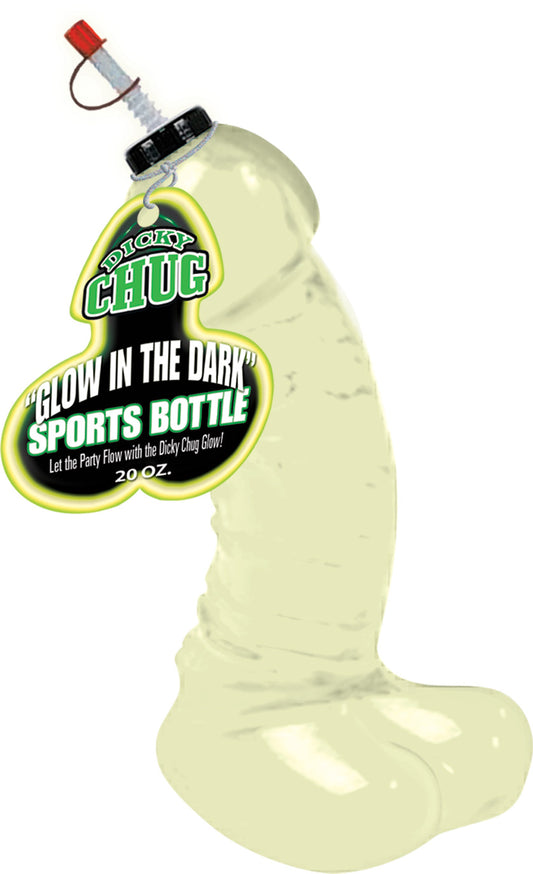 Hott Products Dicky Chug Glow-in-the-Dark Sports Bottle, 20 fl oz - HTP2333