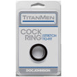 Titanmen Cock Ring - Black by Doc Johnson