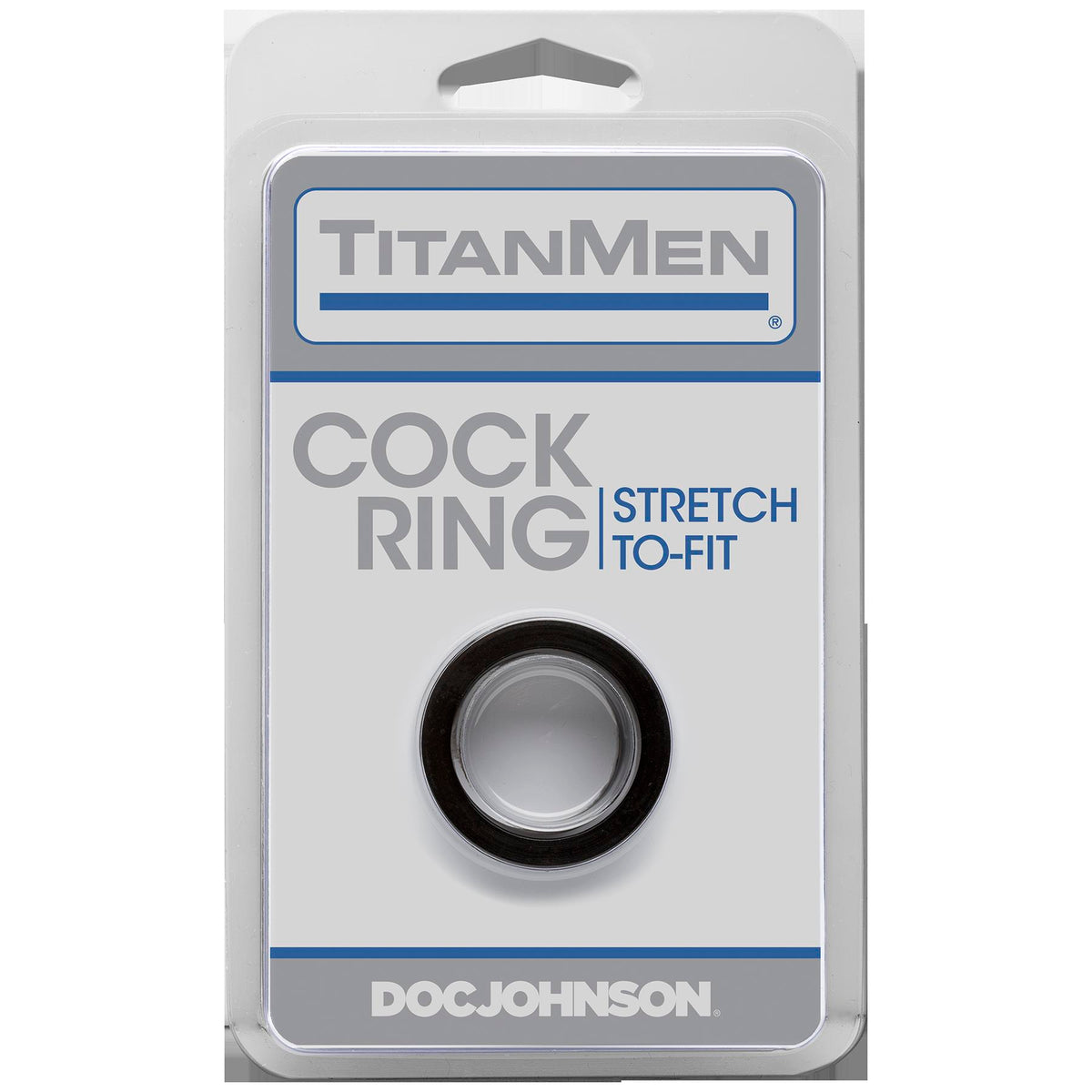 Titanmen Cock Ring - Black by Doc Johnson