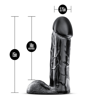 Jet - Brutalizer 15 Inch Dildo - Black by Blush