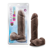 Blush Au Natural 9 Inch Dildo with Suction Cup — Chocolate - BL-56476