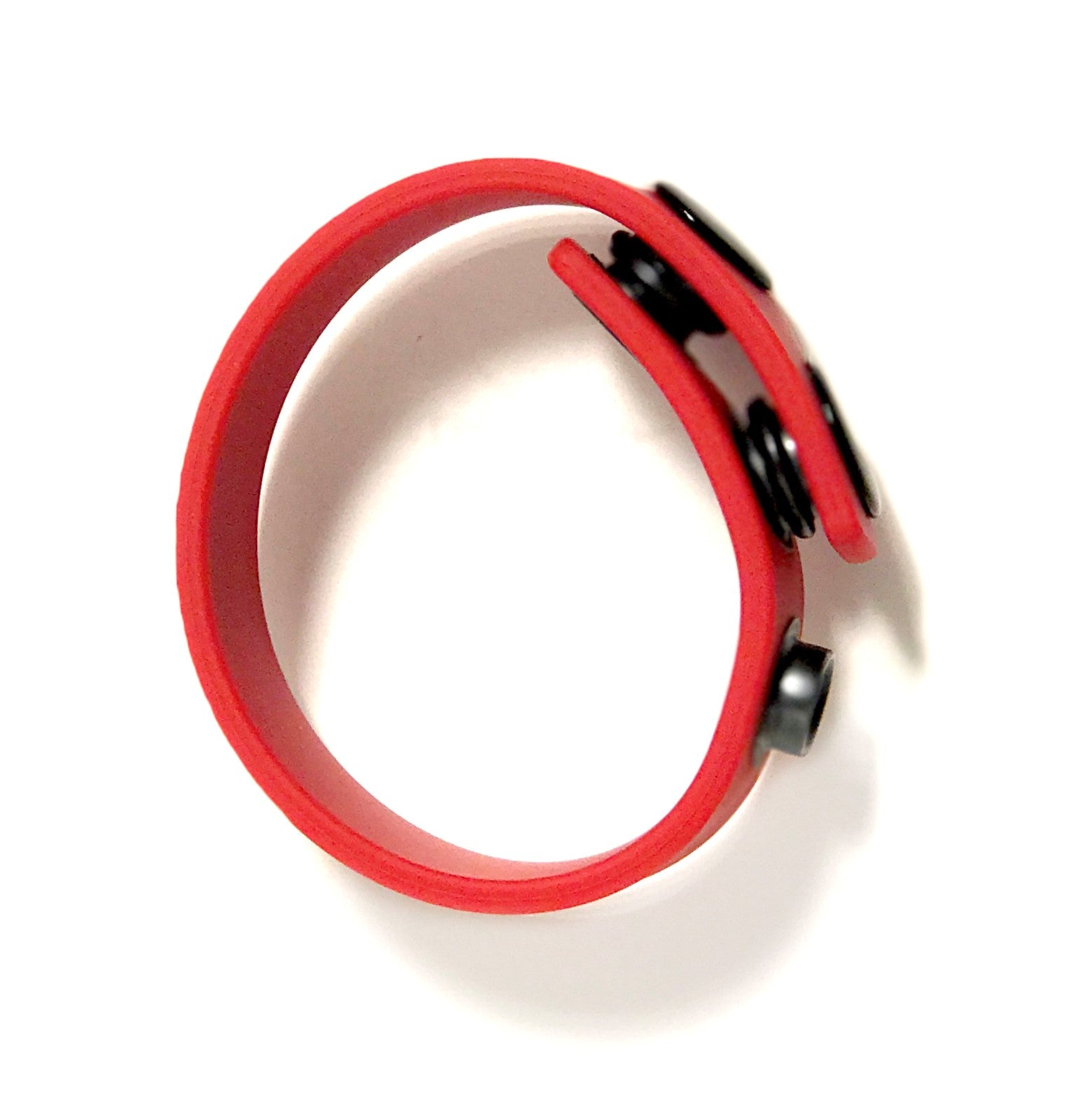 Boneyard Silicone Cock Strap 3 - Snap Ring - Red by Rascal