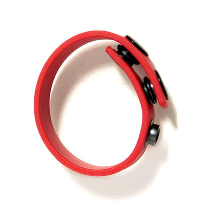 Boneyard Silicone Cock Strap 3 - Snap Ring - Red by Rascal