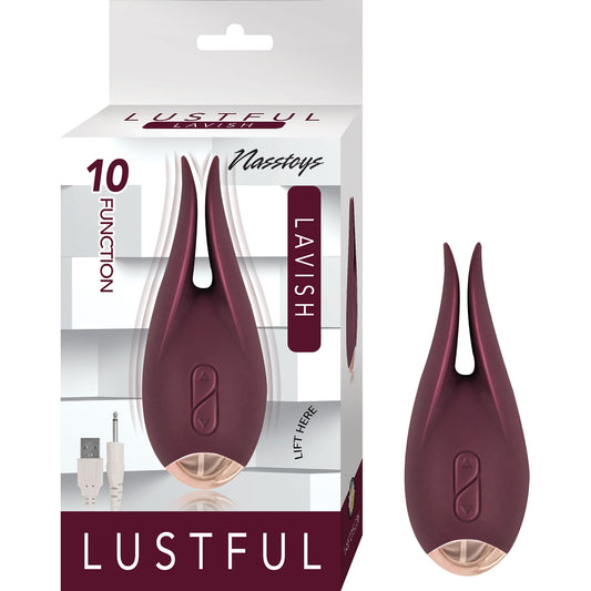 Nasstoys Lustful Lavish Eggplant Mini Vibrator — 3.75 in - NW2974