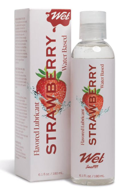 Wet Strawberry Flavored Lubricant — Water-Based 3.1 oz - WT26404