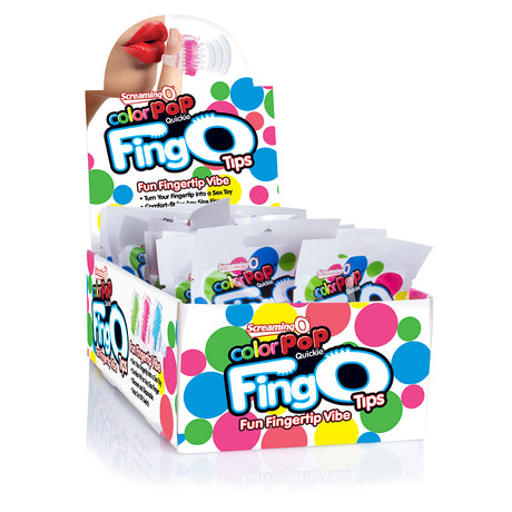 Screaming O FingO Tips Micro Massagers — 18 Count Assorted Colors - TIP-110D