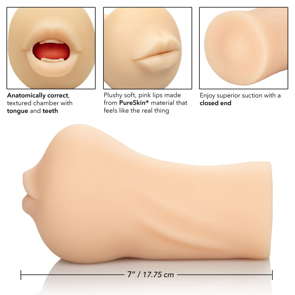 CalExotics Stroke It Mouth Masturbator — Ivory, 0.45 kg - SE0912253