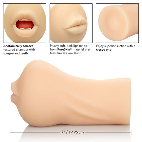 CalExotics Stroke It Mouth Masturbator — Ivory, 0.45 kg - SE0912253