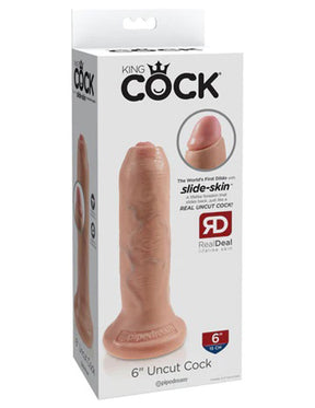 Pipedream King Cock 6 Inch Uncut Dildo - Light - PD5560-21
