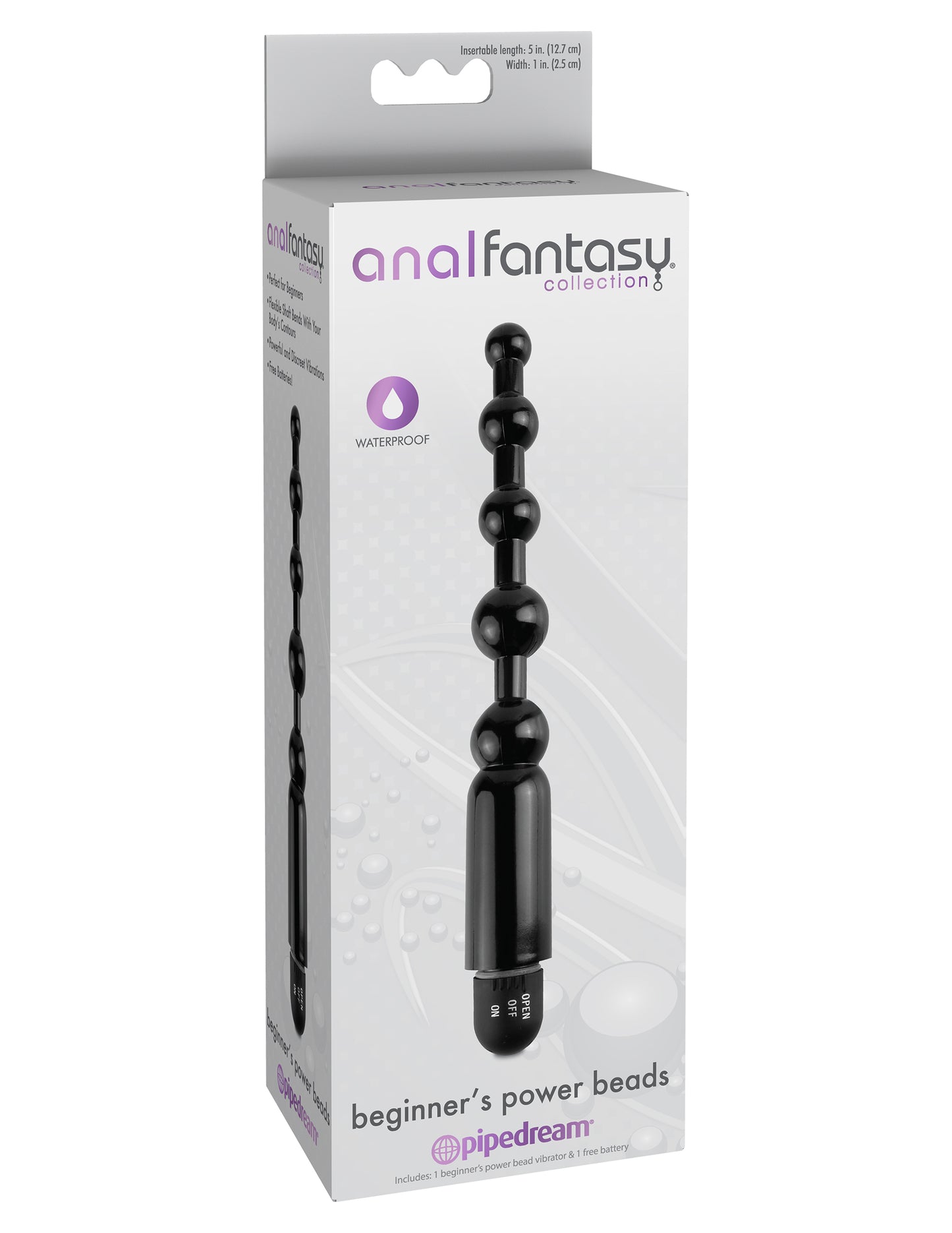 Anal Fantasy Collection Beginners Power Beads - Black by Pipedream