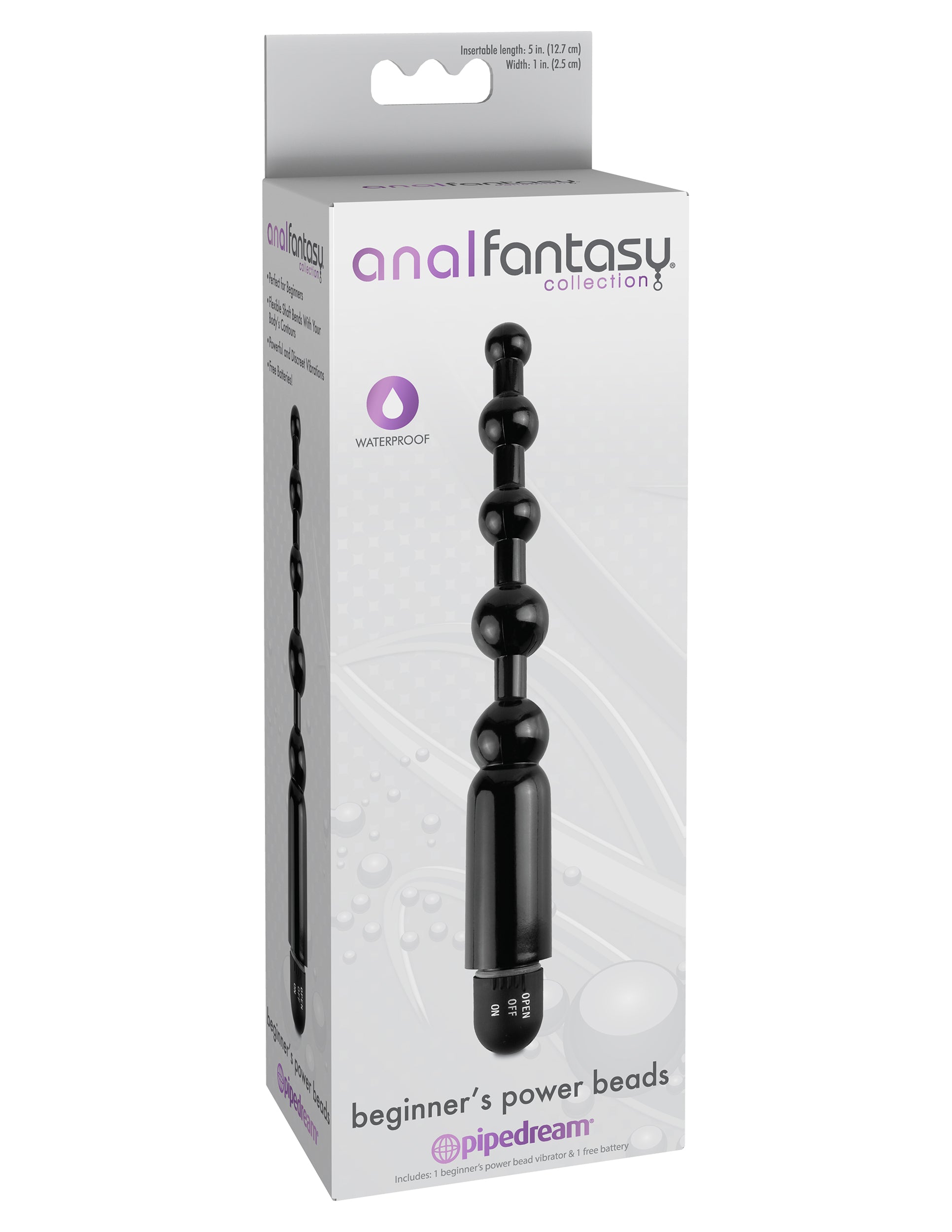 Anal Fantasy Collection Beginners Power Beads - Black by Pipedream