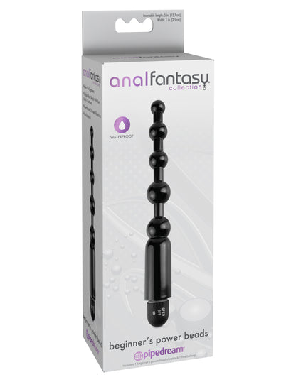 Anal Fantasy Collection Beginners Power Beads - Black by Pipedream